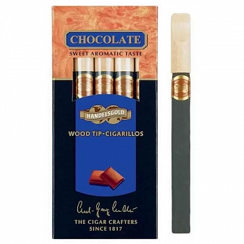 Сигариллы HANDELSGOLD Wood Tip Cigarillos Chocolate 1уп/5шт